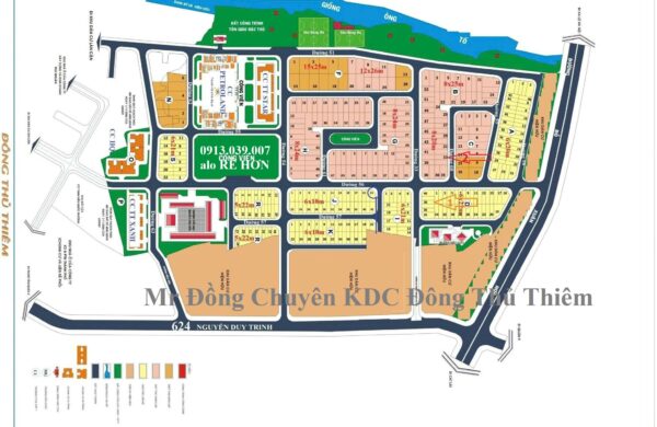 Mặt bằng sơ đồ KDC Đông Thủ Thiêm Quận 2